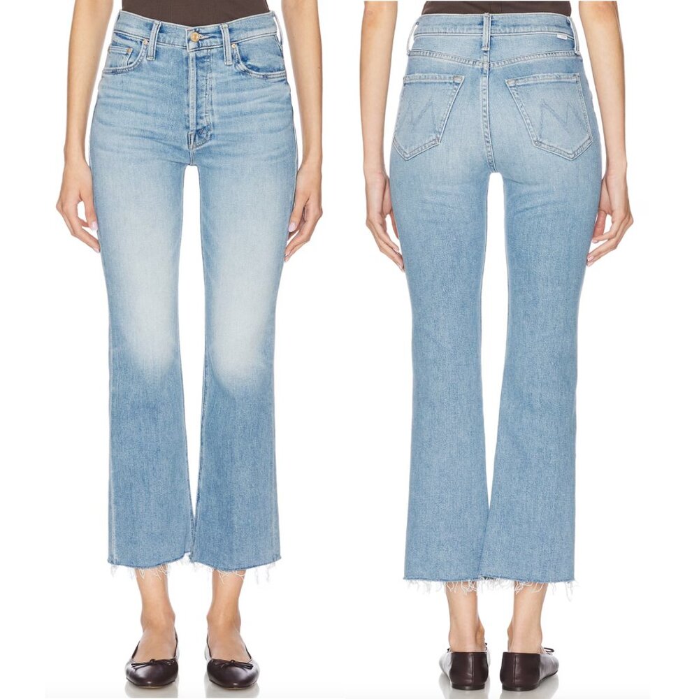 MOTHER The Tripper Flood Fray Jeans Size 25 NWT